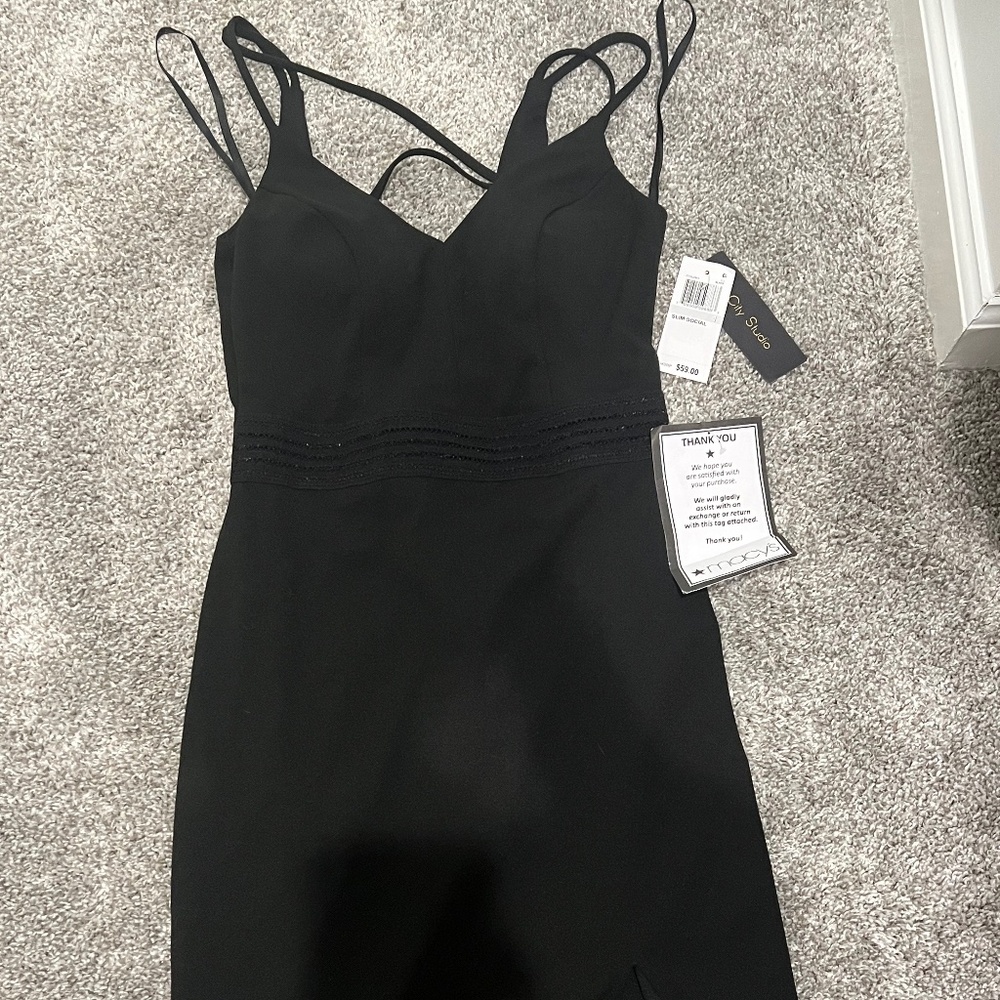 Black mini dress